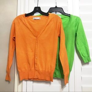 {Zara} 2 Cardigan Button Sweater